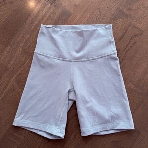 Aritzia TNA Biker Shorts 6" Size XS Light Blue (matching sweater available)